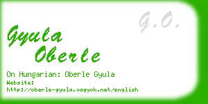 gyula oberle business card